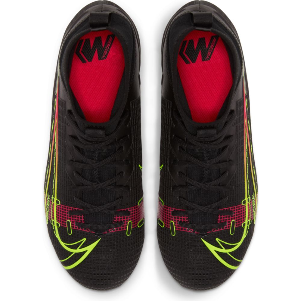 Nike JR Mercurial Superfly 8 Academy FG-MG - Black-Volt-Crimson