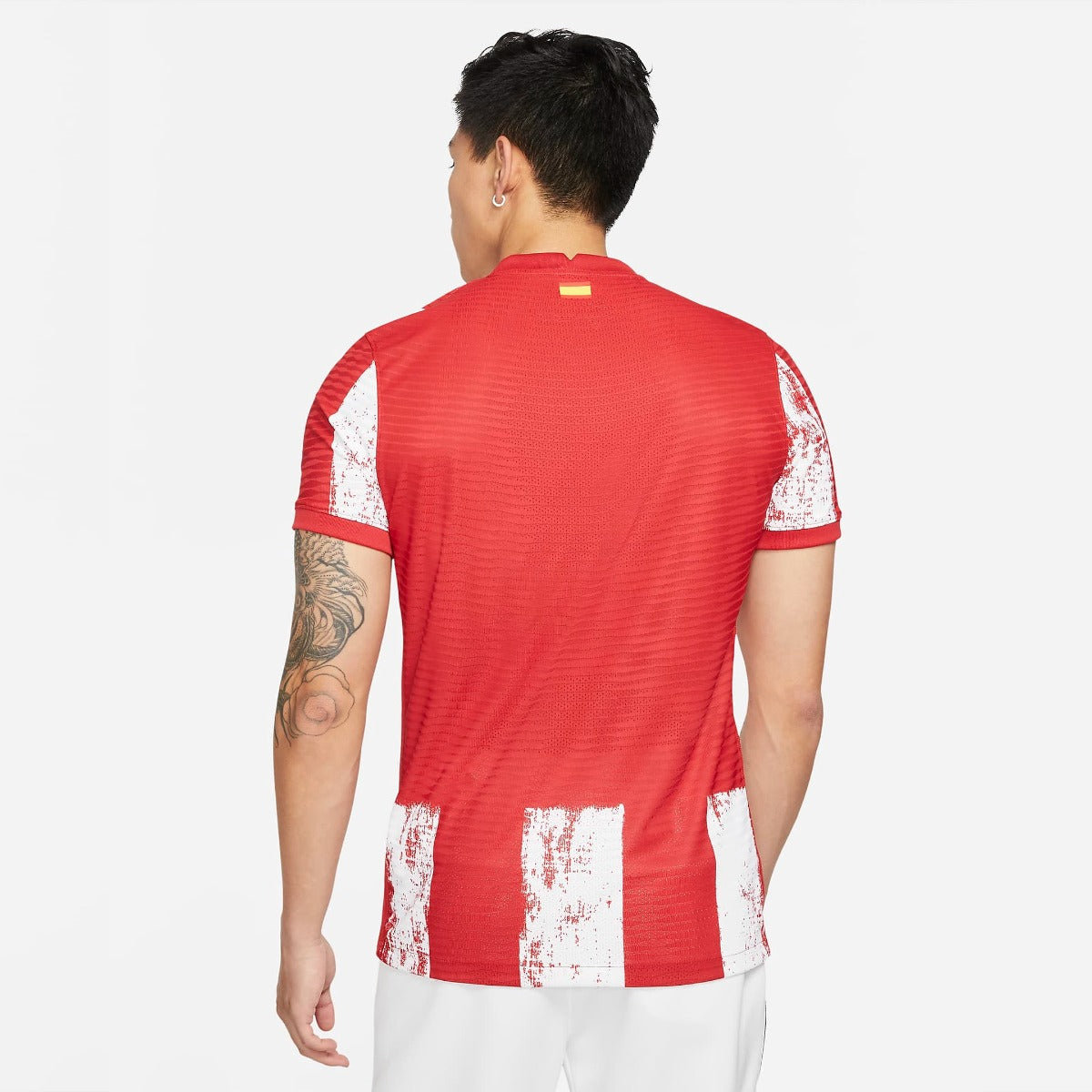 Nike 2021-22 Atletico Madrid Authentic Vapor Match Home Jersey - Red-White (Model - Back)