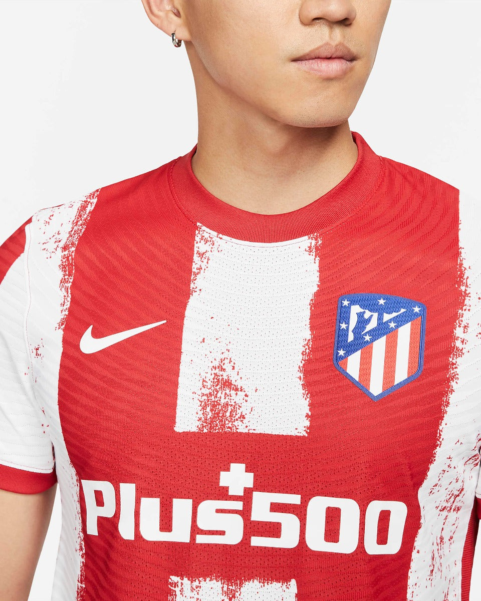 Nike 2021-22 Atletico Madrid Authentic Vapor Match Home Jersey - Red-White (Detail 1)