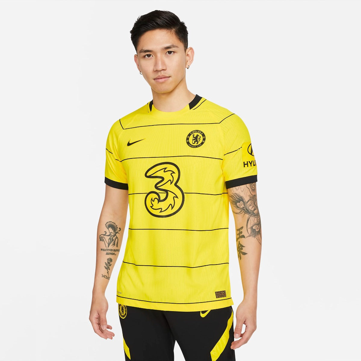 Nike 2021-22 Chelsea DF Away ADV  Match Jersey - Yellow (Model - Front)