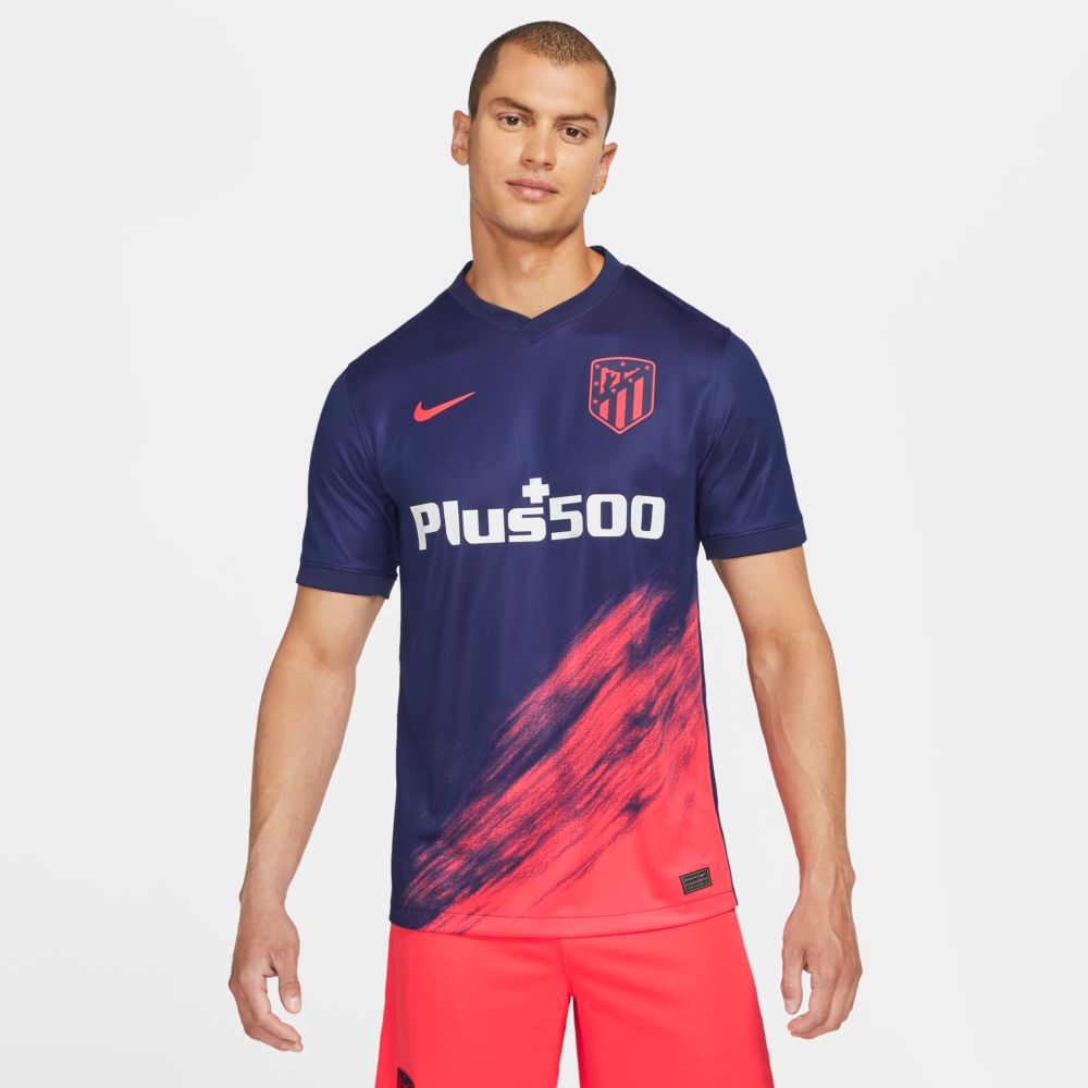 Nike 2021-22 Atletico Madrid Away Jersey - Loyal Blue-Crimson (Model - Front)