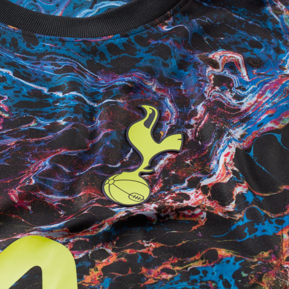 Nike 2021-22 Tottenham Away Jersey - Black-Venom Green (Detail 1)