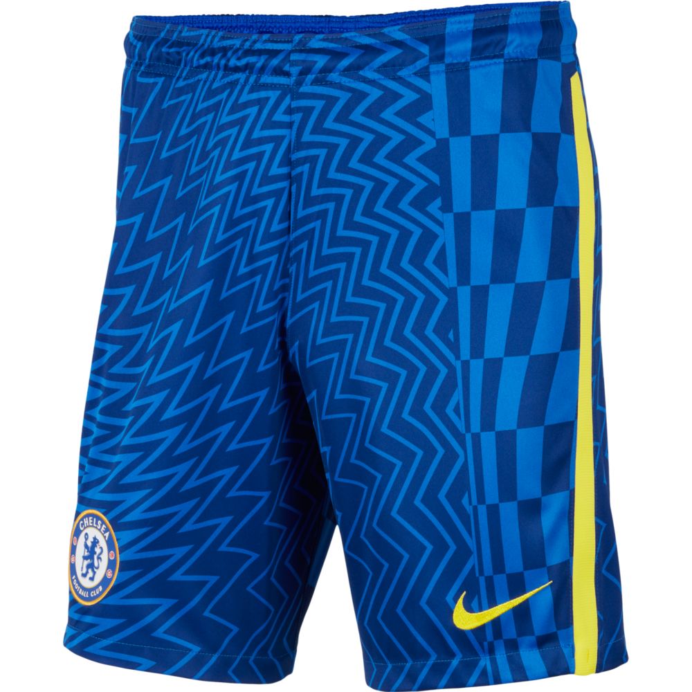Nike 2021-22 Chelsea Dry-Fit Home Stadium Shorts - Lyon Blue-Yellow (Front)
