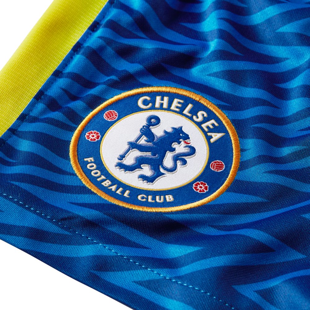 Nike 2021-22 Chelsea Dry-Fit Home Stadium Shorts - Lyon Blue-Yellow (Detail 1)