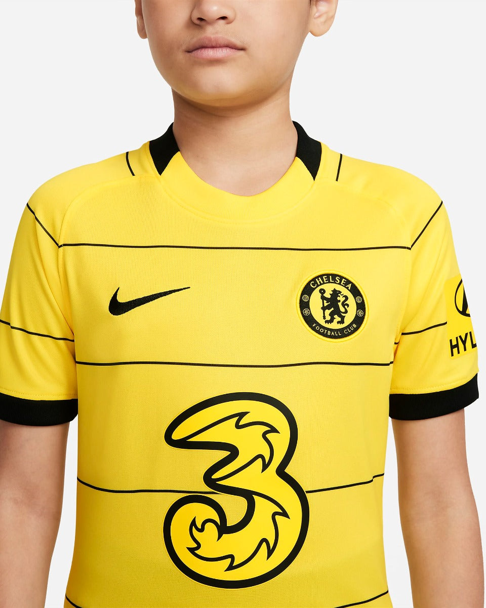 Nike 2021-22 Chelsea Youth Away Jersey - Yellow (Detail 2)
