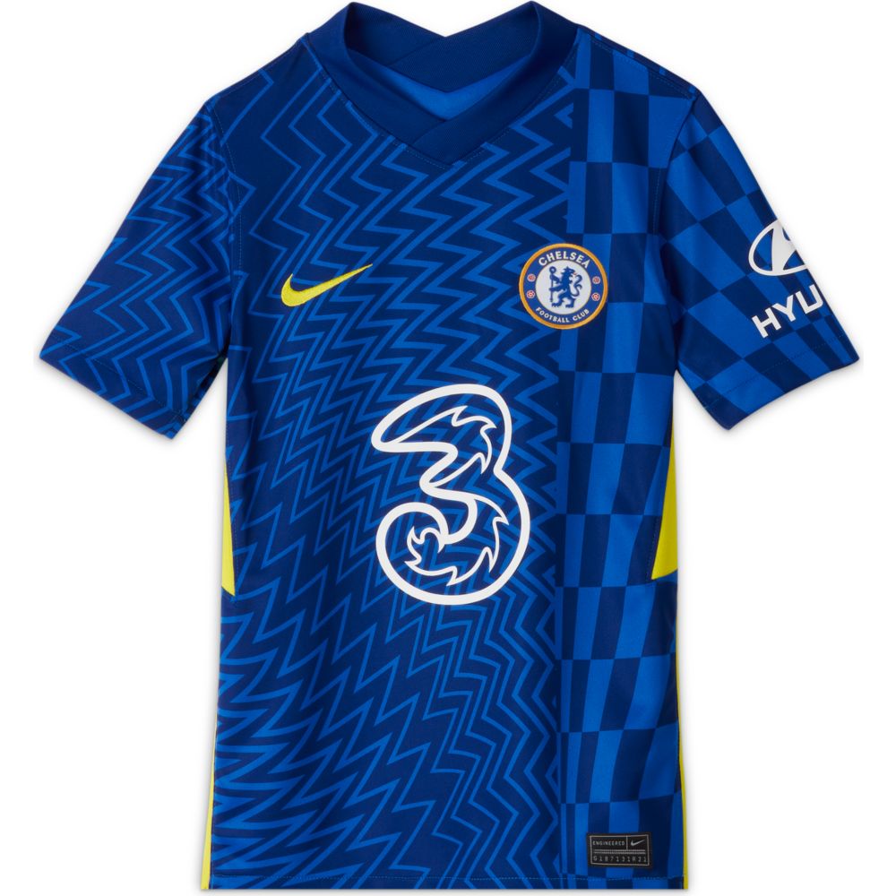 Nike 2021-22 Chelsea Youth Home Jersey - Lyon Blue (Front)