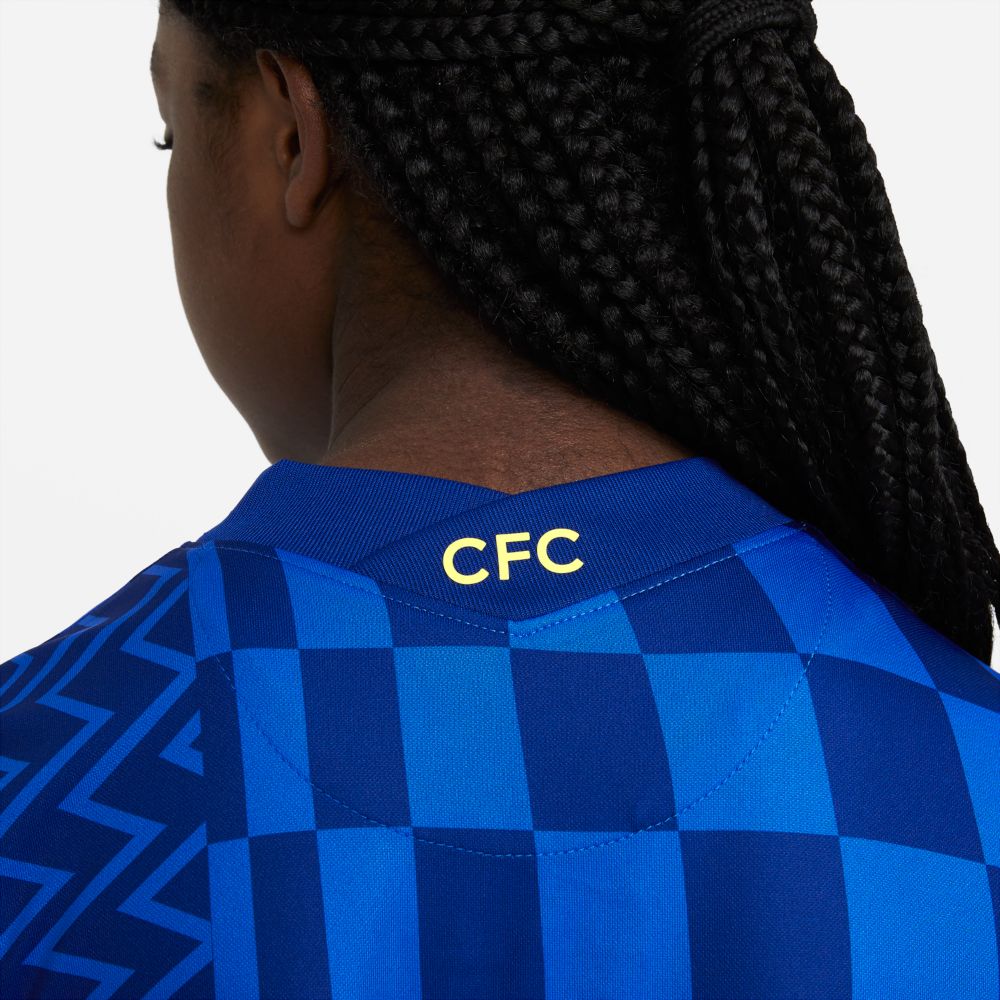 Nike 2021-22 Chelsea Youth Home Jersey - Lyon Blue (Detail 3)