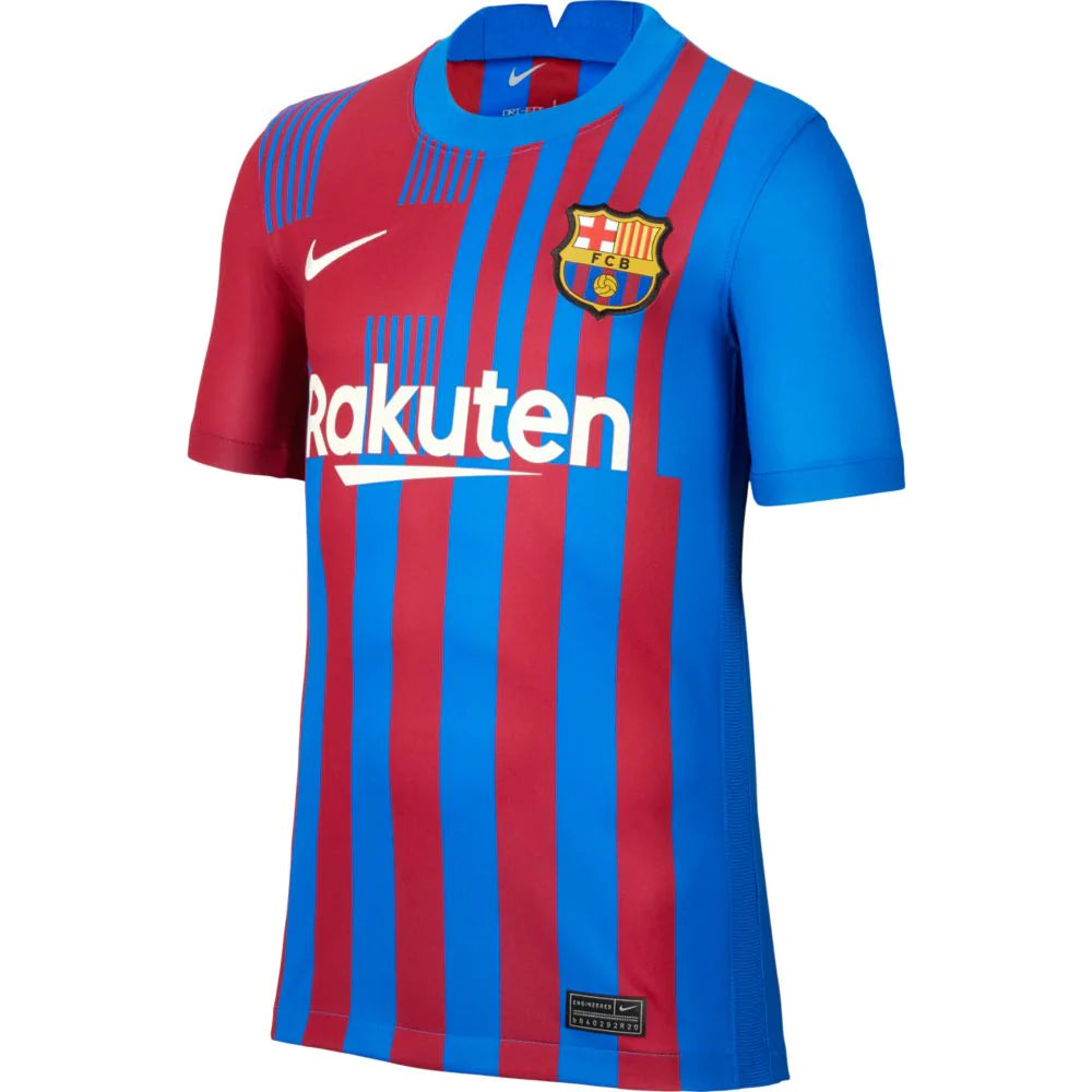 Nike 2021-22 Barcelona Youth Home Jersey - Soar-Pale Ivory