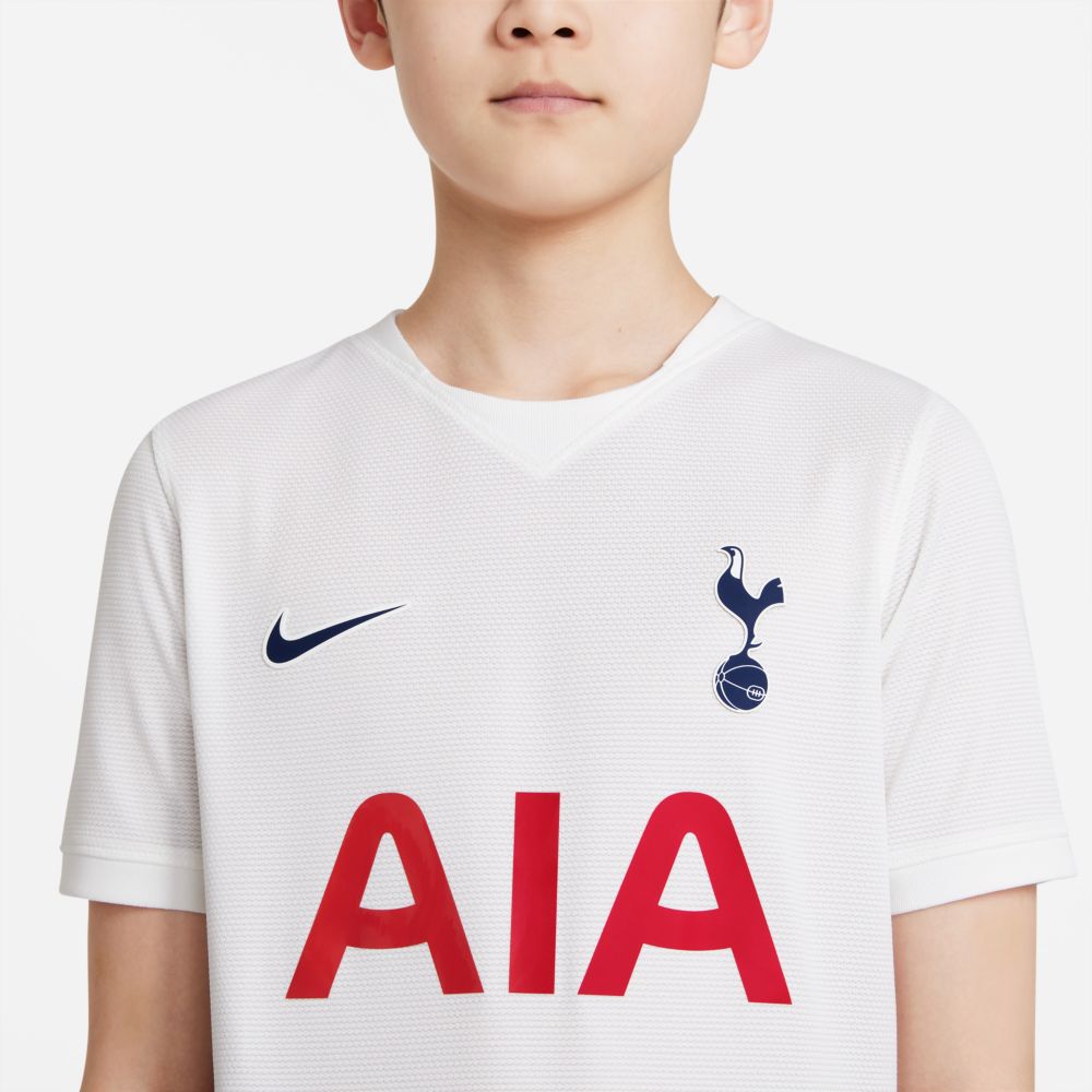 Nike 2021-22 Tottenham Youth Home Jersey - White (Detail 1)