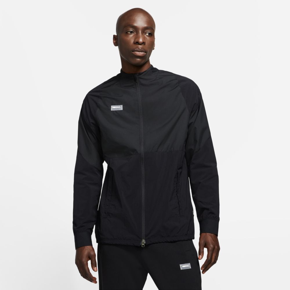 Nike FC AWF Woven Track Jacket - Black-White (Front)