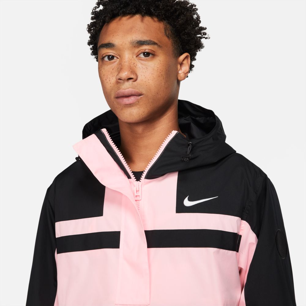 Nike 2021-22 PSG Air Woven Hooded Jacket - Arctic Punch-Black (Detail 1)