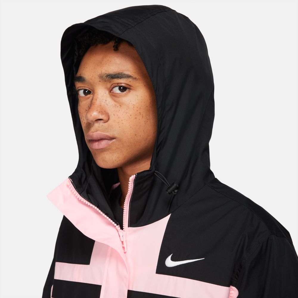 Nike 2021-22 PSG Air Woven Hooded Jacket - Arctic Punch-Black (Detail 2)