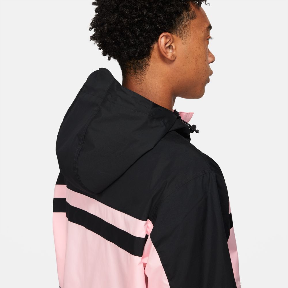 Nike 2021-22 PSG Air Woven Hooded Jacket - Arctic Punch-Black (Detail 3)