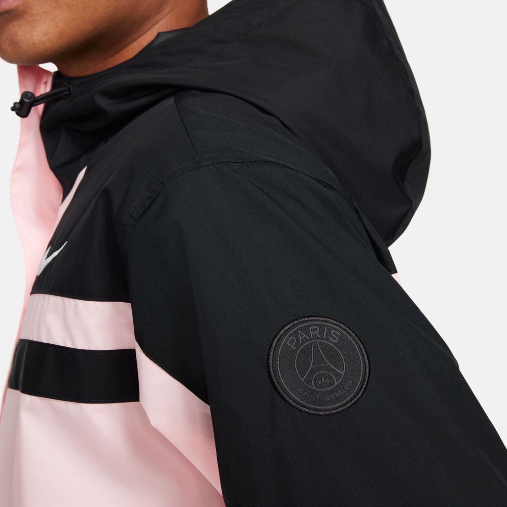 Nike 2021-22 PSG Air Woven Hooded Jacket - Arctic Punch-Black (Detail 4)