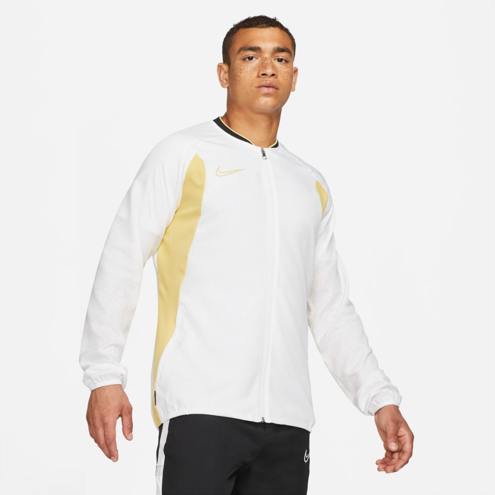 Nike Dry-Fit Academy AWF Jacket - White-Gold (Model - Front)
