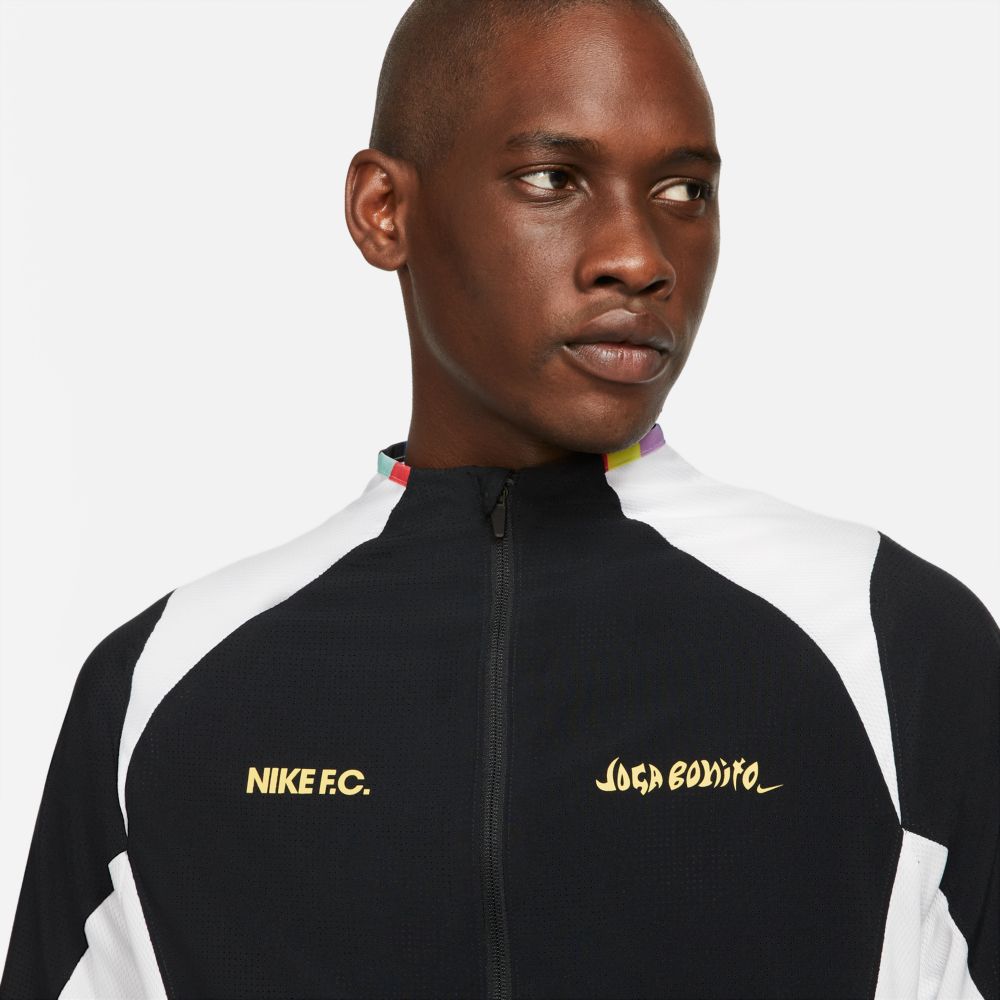 Nike FC Dry-Fit Joga Bonito AWF Jacket - Black-White-Gold (Detail 1)