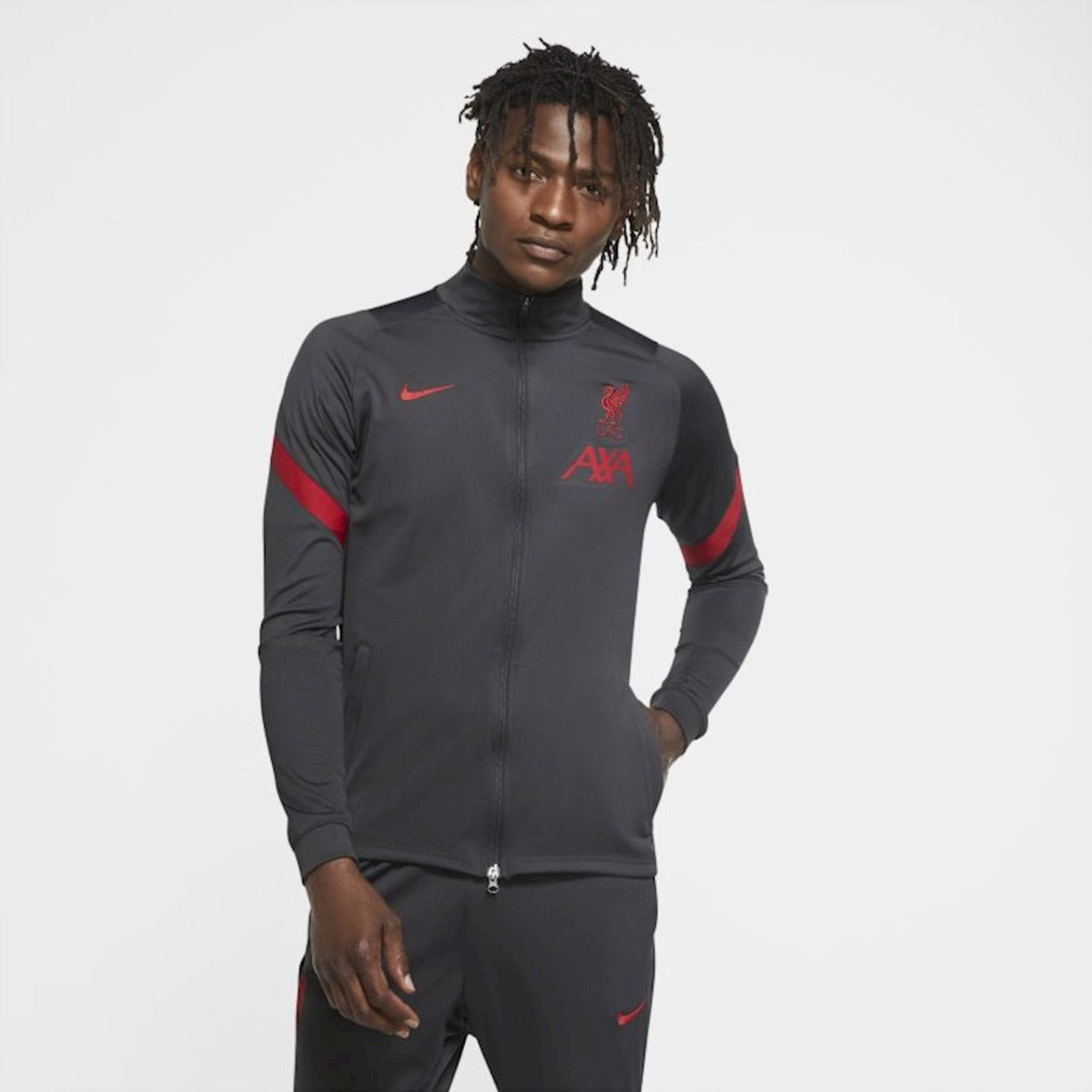 Nike 2020-21 Liverpool Dry-Fit Strike Top - Dark Grey - Red