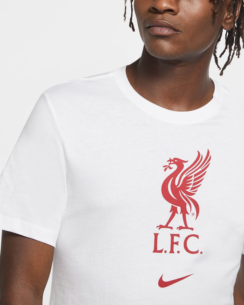 Nike 2020-21 Liverpool Evergreen Crest Tee - White-Red