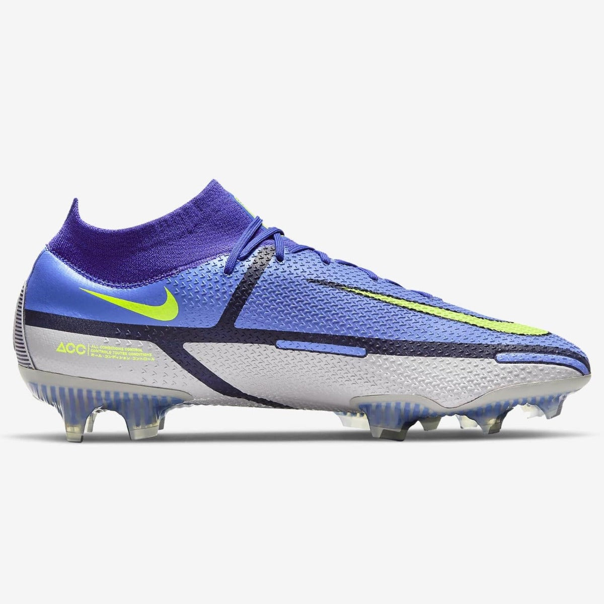 Nike Phantom GT2 Elite DF FG - Saphire-Grey-Volt	(Side 2)