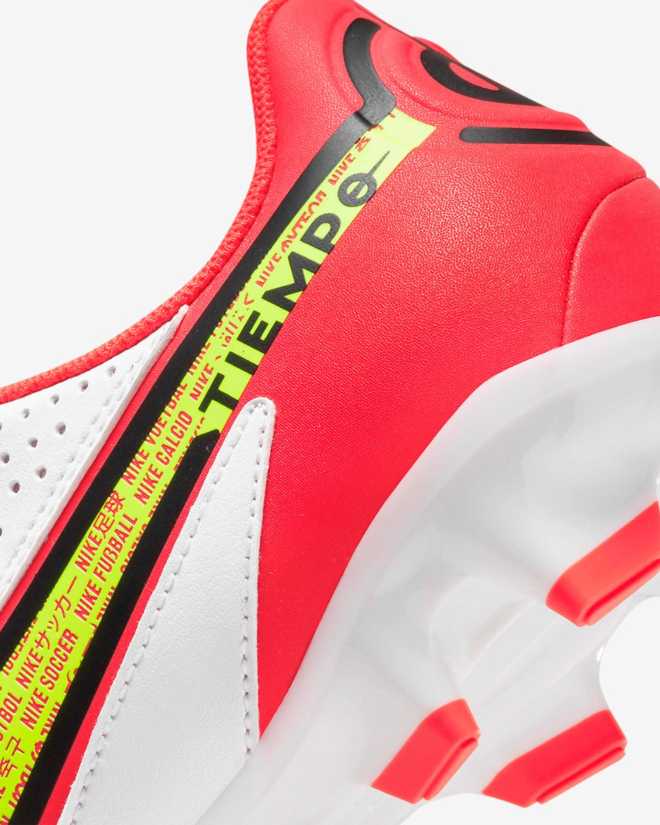 Nike Legend 9 Academy FG-MG - White-Volt-Crimson (Detail 3)