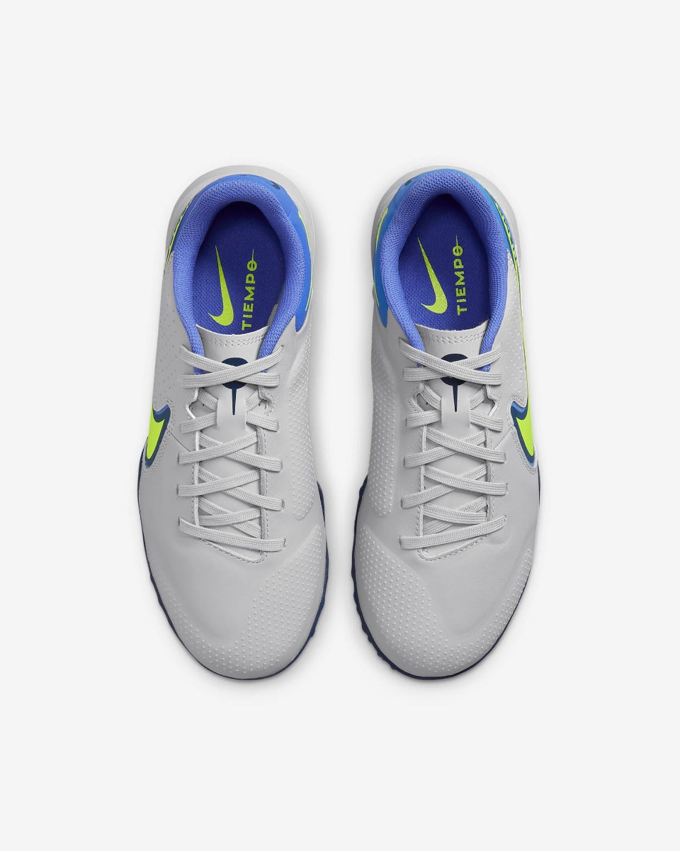 Nike Kids Legend 9 Academy Turf - Grey-Volt-Saphire (Pair - Top)