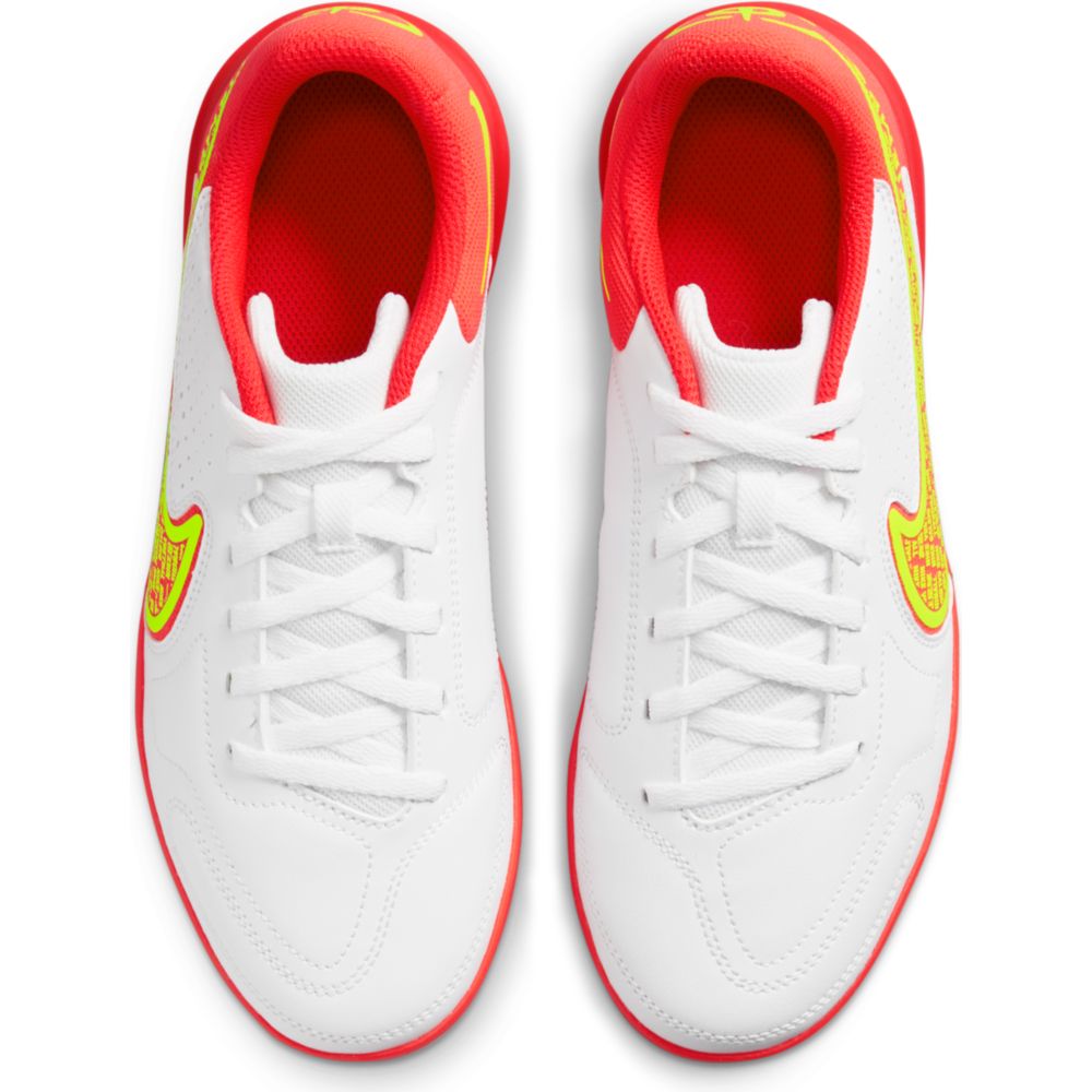 Nike JR Legend 9 Club IC - White-Volt-Crimson (Pair - Top)