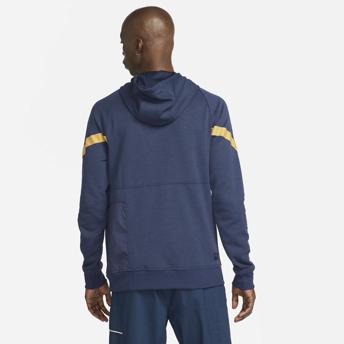 Nike 2022 Chelsea Half Zip Travel Hoodie - Navy-Gold (Model - Back)