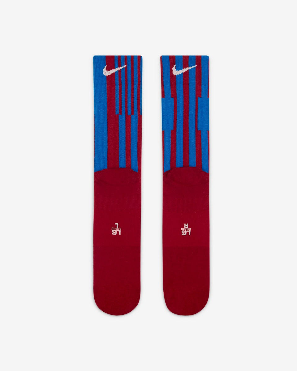 Nike 2022 Barcelona SNKR Crew Sox - Noble Red-Soar (Pair - Back)