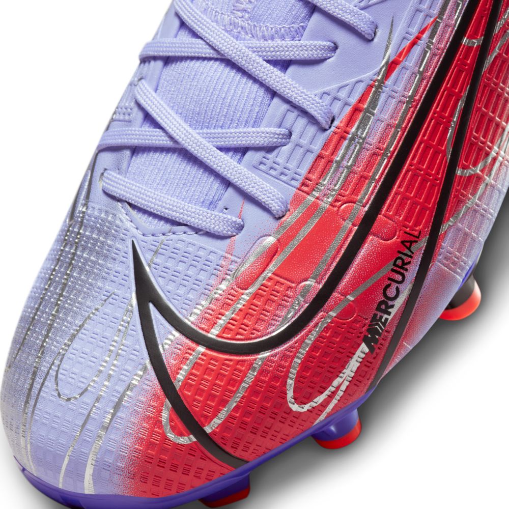 Nike JR Superfly 8 Academy KM FG-MG - Light Thistle-Bright Crimson (Detail 2)