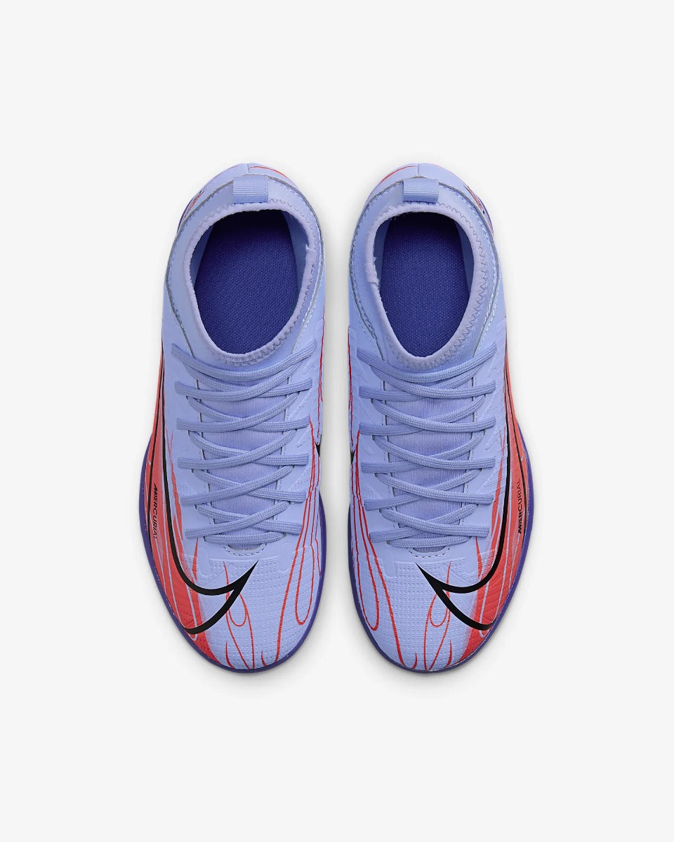 Nike JR Superfly 8 Club KM Turf - Light Thistle-Bright Crimson (Pair - Top)