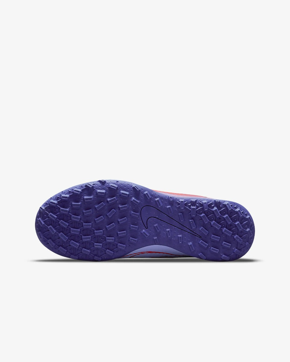 Nike JR Superfly 8 Club KM Turf - Light Thistle-Bright Crimson (Bottom)