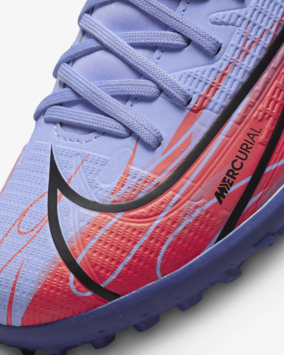 Nike JR Superfly 8 Club KM Turf - Light Thistle-Bright Crimson (Detail 1)