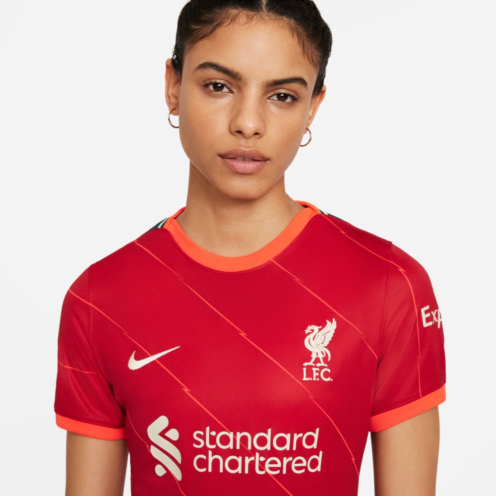 Nike 2021-22 Liverpool Women Home Jersey - Gym Red (Detail 1) 