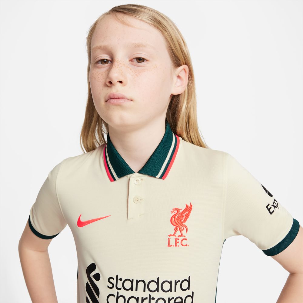 Nike 2021-22 Liverpool Youth Away Jersey - Fossil (Detail 1)