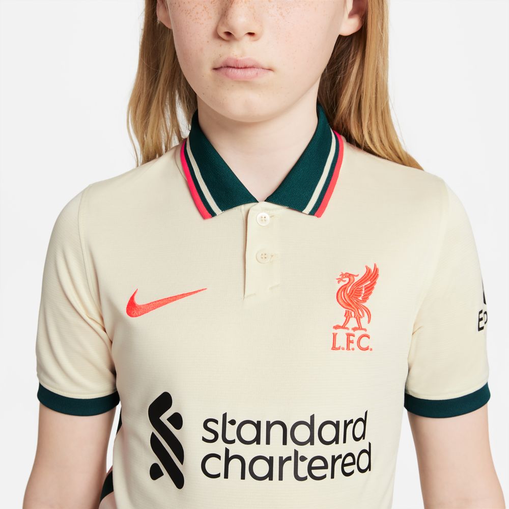 Nike 2021-22 Liverpool Youth Away Jersey - Fossil (Detail 2)