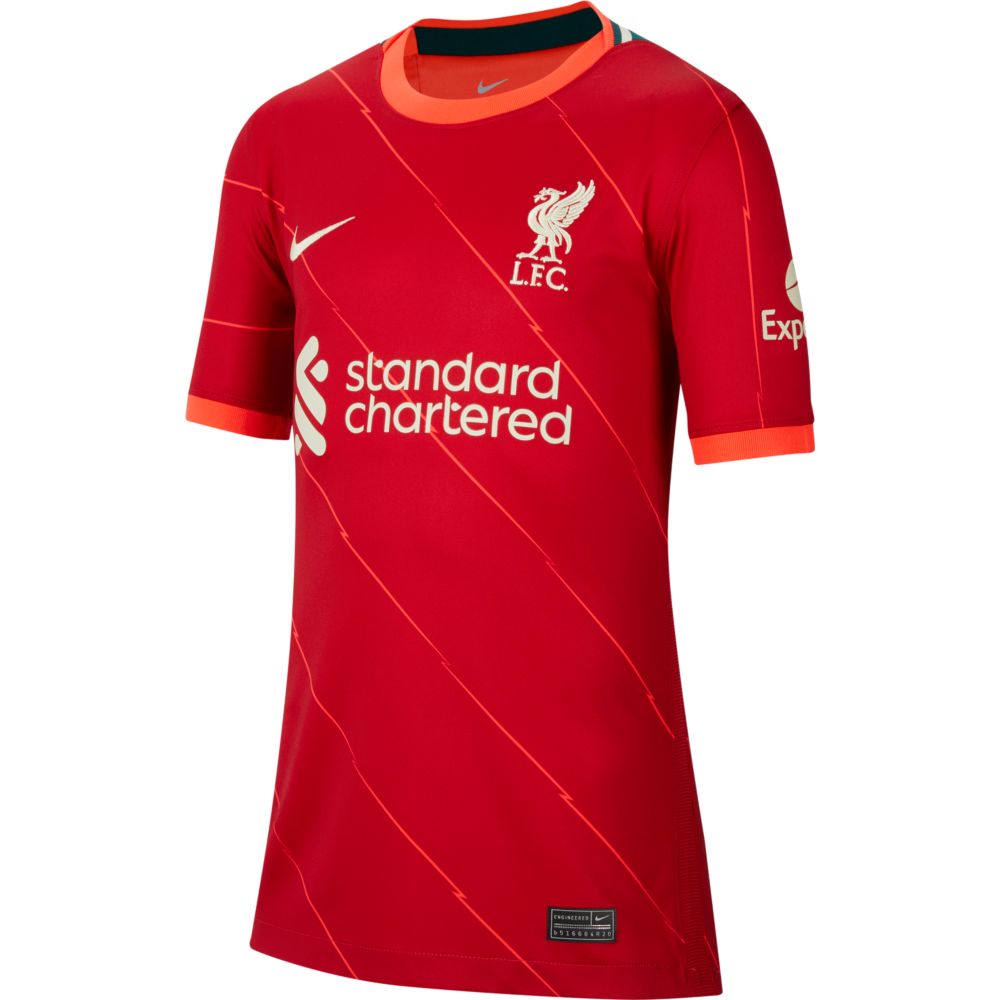 Nike 2021-22 Liverpool Youth Home Jersey - Gym Red-Crimson (Front)
