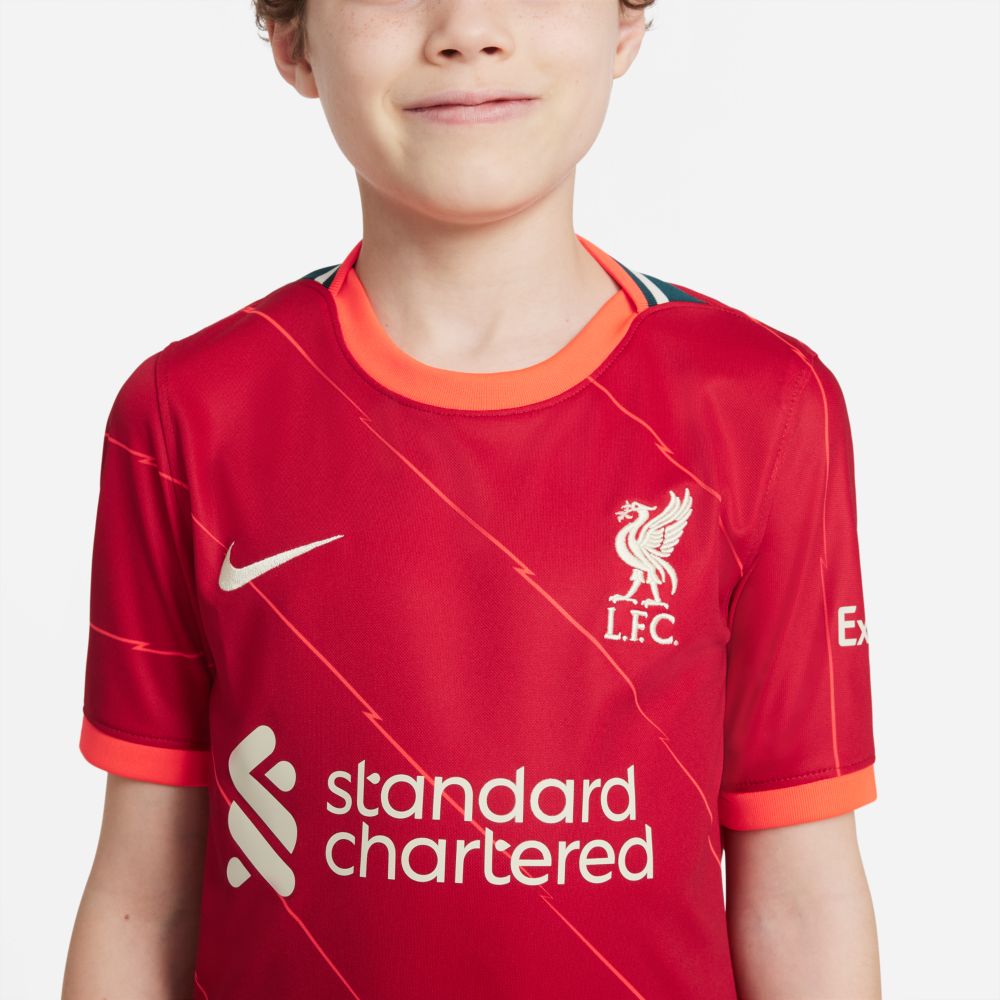 Nike 2021-22 Liverpool Youth Home Jersey - Gym Red-Crimson (Detail 1)
