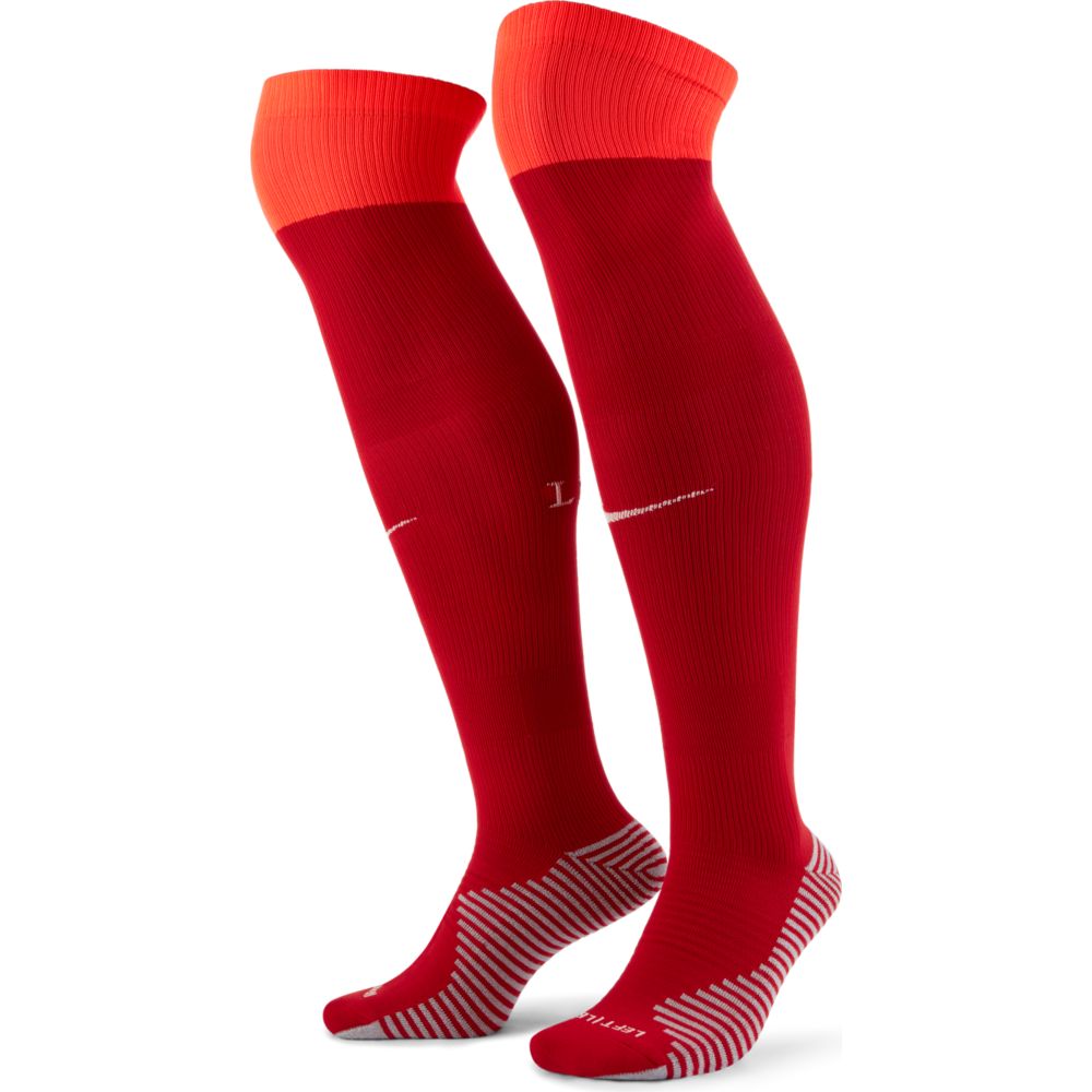 Nike 2021-22 Liverpool Stadium Home OTC Socks- Gym Red (Pair)