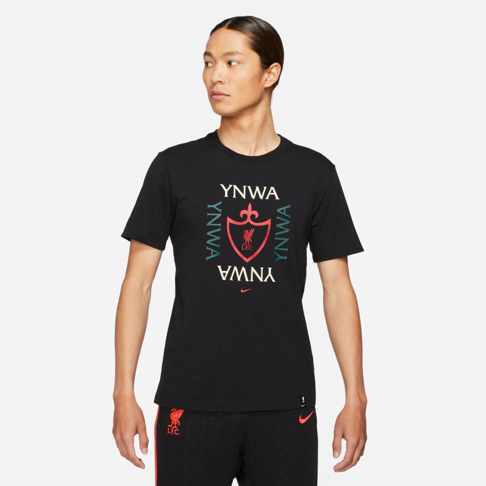 Nike 2021-22 Liverpool Voice Tee - Black (Model - Front)