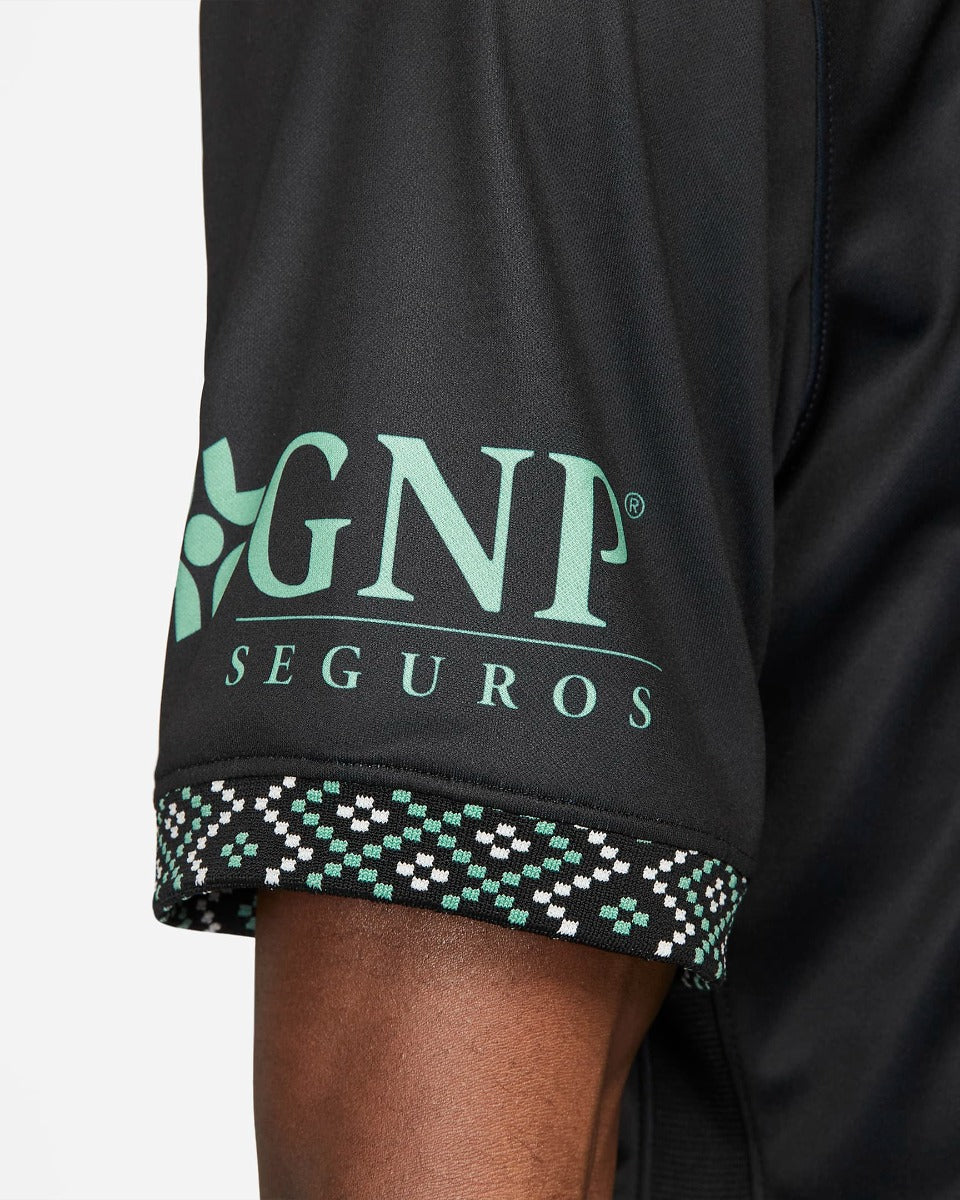Nike 2021-22 Club America Stadium Third Jersey - Black-Healing Jade (Detail 4)