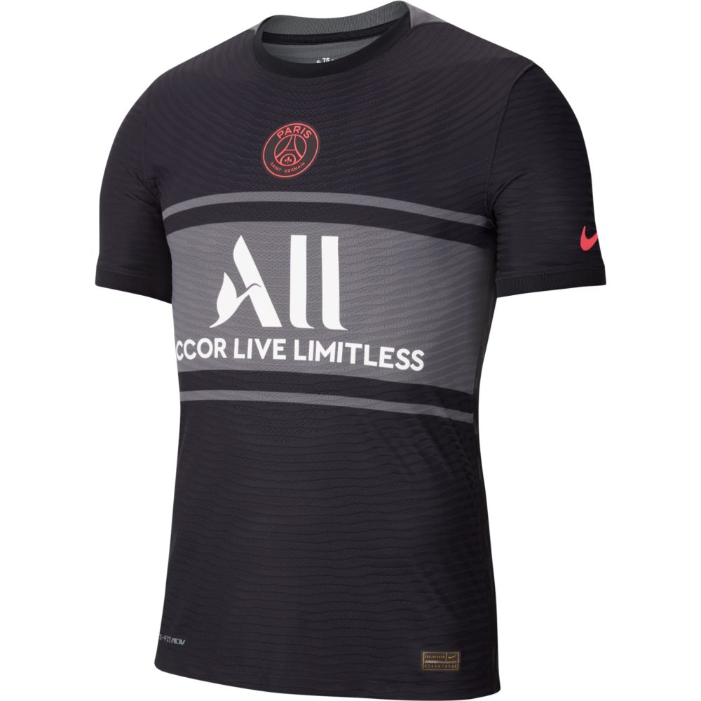 Nike 2021-22 PSG Third ADV Match Jersey - Black-Grey (Front)