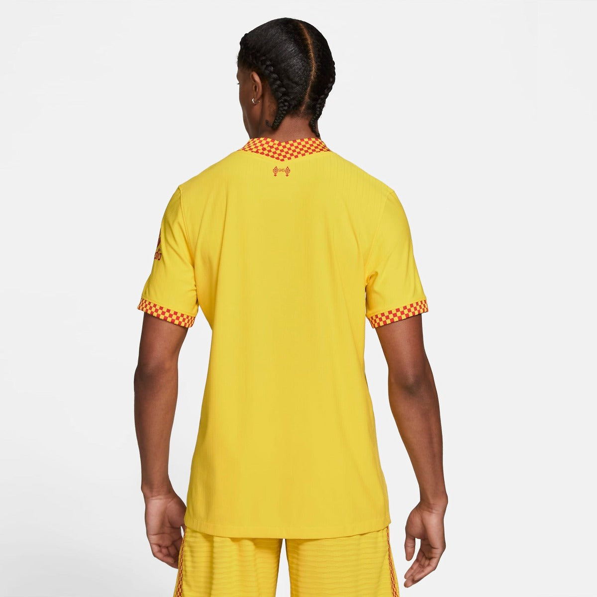 Nike 2021-22 Liverpool Third ADV Match Jersey - Yellow (Model - Back)