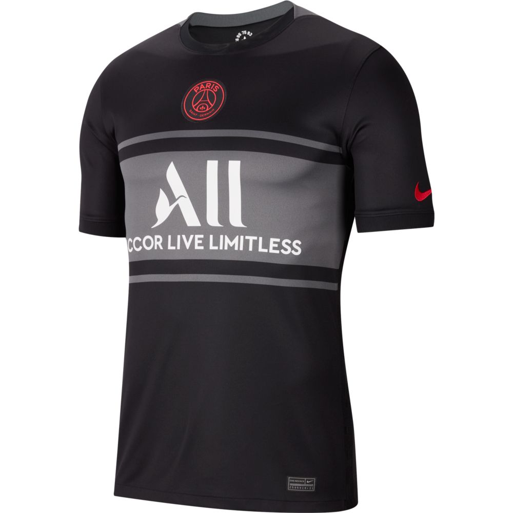 Nike 2021-22 PSG Third Jersey - Black (Front)