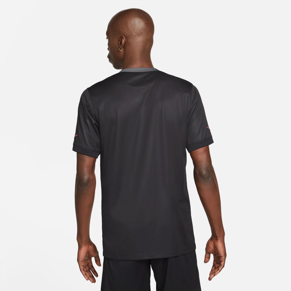 Nike 2021-22 PSG Third Jersey - Black (Model - Back)