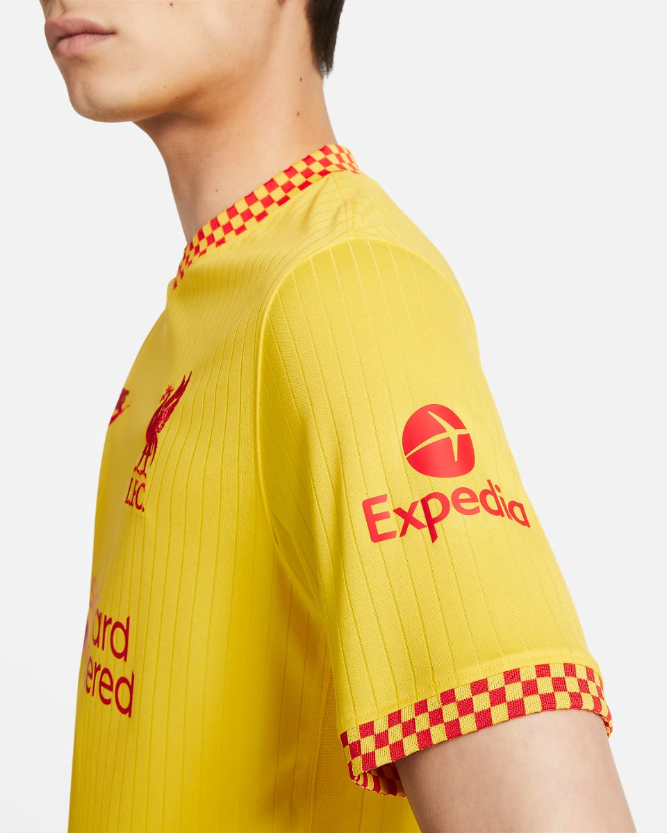 Nike 2021-22 Liverpool Third Jersey - Yellow (Detail 2)