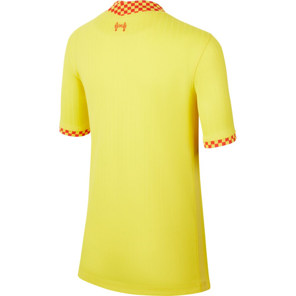 Nike 2021-22 Liverpool Youth Third Jersey - Yellow (Back)
