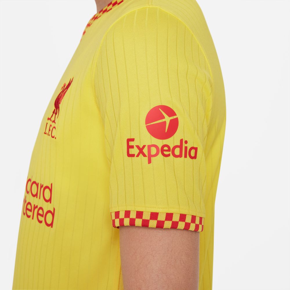 Nike 2021-22 Liverpool Youth Third Jersey - Yellow (Detail 3)