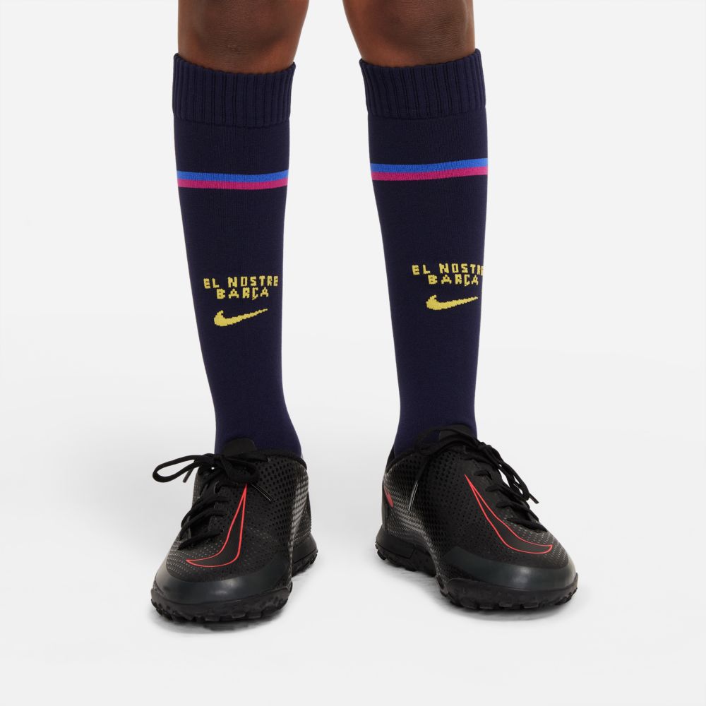 Nike 2021-22 Barcelona Little Kids Third Kit - Hyper Royal-Varsity Maize (Detail 6)