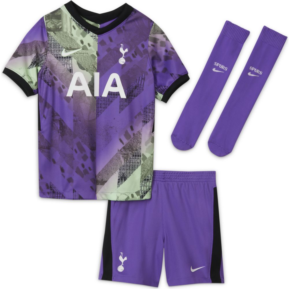 Nike 2021-22 Tottenham Little Kids Third Kit - Wild Berry (Set - Front)
