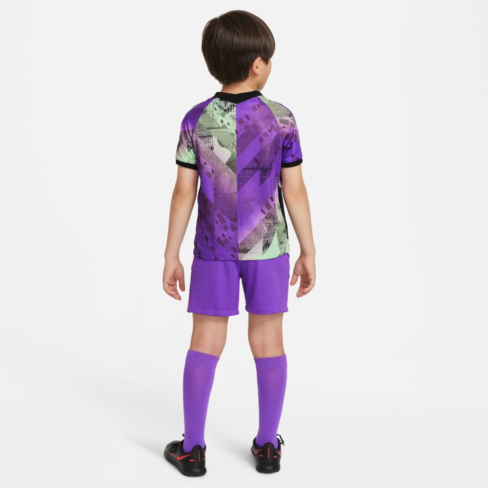 Nike 2021-22 Tottenham Little Kids Third Kit - Wild Berry (Model - Back)